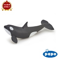 PAPO Baby Killer Whale Ocean Animal Model Toy for Children Plastic Material Static Animal Model Real