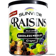 Nho Khô Mỹ Không Hạt Sunview Raisins 425g - có lá cờ Mỹ đồ ăn vặt - đồ khô - trái cây khô