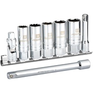 AEROFORCE 3/8-Inch Drive Spark Plug Socket Set 8PCS - Includes 6 Point Sockets 5/8-inch, 3/4-inch an