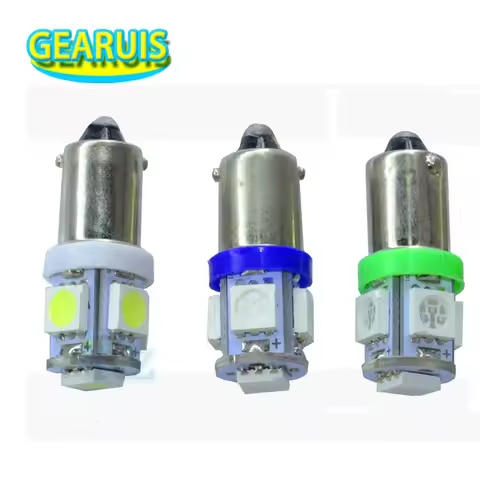 100X AC 6.3V T4W BA9S 5050 5 SMD Pinball machine led Bulbs White Blue Red Yellow 6V 6.3V