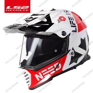 ☏Ls2 Pioneer Evo Off-road Motorcycle Helmet Double Lens Ls2 Mx436 Motocross Helmets Capacete Casco C