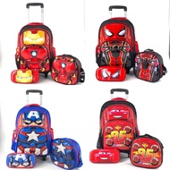 6-Wheel Boy Kid Children Trolley School Bag 3 in 1 Boys xTCt