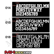 Motor Pelekat Plat Nombor (Pelekat pemotong) (kod:014-016)   Number Plate Sticker Motor (Cutting sti