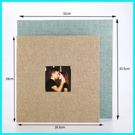 DIY Size Self-Adhesive Photo Album Linen Cover 20 Sheets 40 Pages High Quality Photo Album 8R