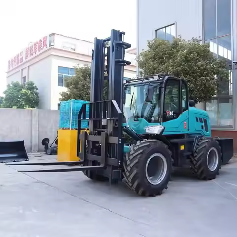 China 4-wheel Telehandler Off Road All Rough Terrain Forklift 4x4 Forklift 4ton Rough Terrain Forkli