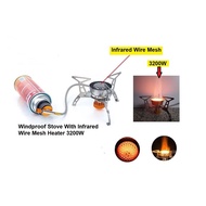 Windproof High-Powered Infrared Camping Stove Save Gas Energy c/w Stove Adaptor