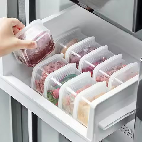 Refrigerator Frozen Meat Box Food Preservation Box Refrigerator Storage Box Food Grade Meat Freezing