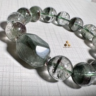 Natural Green Ghost 13mm Clear Beads Cornucopia Crystal