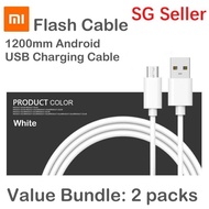 MI Flash Cable – Micro USB Cable –1200mm – Fast Phone Charger Cord Android USB Charging Cable for Xiao Mi Phones – Compatible with Samsung Galaxy S7 S6 S7 , Edge S5 , Note 5/4 , LG G4 , HTC , PS4 , Camera , MP3 – Ready Stock – SG Seller