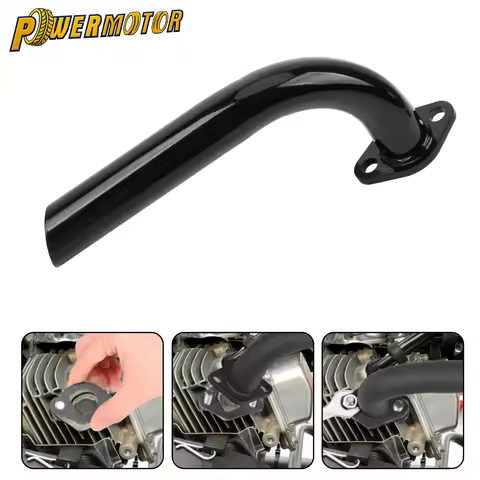 Motorcycle Kart Mini Bike Exhaust Pipe Kit For Honda Predator 212cc GX160 GX200 DuroMax Engine Modif