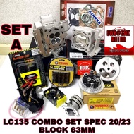 COMBO LC135 Y15ZR HEAD BLOCK COMBO SPEC 63MM HEAD 20/23