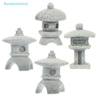 Auspiciousrui Retro Gazebo Chinese Lanterns Mini Pagoda Model Decoration Stone Miniature Statue Sandstone Home Accessories