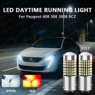 2pcs  P21/5W Led Car 1157 BAY15D Projector Lights For Peugeot 408 308 3008 RCZ Led DRL Daytime Runni