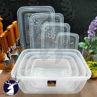 PLASTIC FOOD KEEPER / CLEAR FOOD CONTAINER / / FOOD STORAGE / FOOD LUNCH BOX / BAUNAN #UG