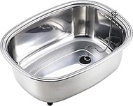 Ernest A-75435 Stainless Steel Washtub with Legs (Made in Japan) Approx. 11.4 x 15.0 x 6.1 inches (2