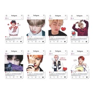8PCS/Set Kpop BTS Photocards Jimin V Transparent lomo cards RM Suga jin ins card for Fans collection photo card