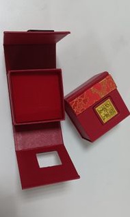 大紅袍色珠寶黃金飾品盒（空盒）