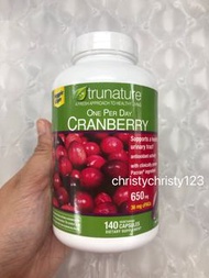(大樽 140粒) ~Trunature 高濃度蔓越莓精華 650MG (Trunature Cranberry) ~到期日: 2025年 04月