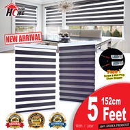 CNY BelleRose Korea Zebra Blinds @ Width 5 feet (152cm) x Height 6 feet (183cm) / Langsir Bidai Kore