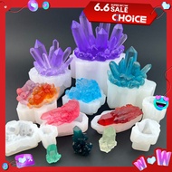 Crystal Cluster Stone Ornaments Frosted Decorative Silicone Mold DIY Crystal Epoxy Resin Mold