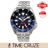 [Time Cruze] Seiko 5 Sports SSK003K1 GMT Automatic Stainless Steel Jubilee Strap Blue Dial Men Watch