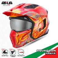 Gille Helmet YM-926 SQUADRON HANYA Motorcycle Helmets Modular Full Face Convertible Half Face