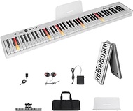 Cossain 88 Key Digital Piano with Lighted Keys, Folding Piano Keyboard [Full Size/Semi-Weighted] Portable Piano w/Piano Bag, [Bluetooth &amp; MIDI] Electric Piano Keyboard for Beginners, Teens, Adult