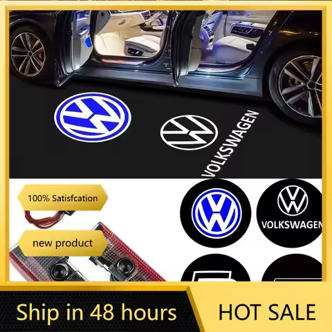 2Pcs LED blue Welcome Projector Light Door Lamp For VW Golf 5 6 7 7N Touran CC Passat Magotan B6 B7 