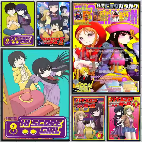 Anime Hi Score Girl Poster poster Self-adhesive wall stickers, suitable for room decoration, high-qu