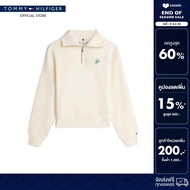 Tommy Hilfiger เสื้อสเวตเชิ๊ต ผู้หญิง รุ่น WW0WW49470 AEF - สีขาว ทรง Regular