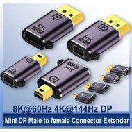 Dp1.4 Adapter Type C To Mini Female DP DisplayPort 1.4 8K 60Hz 4K 120Hz Aluminum Alloy PVC With Ligh