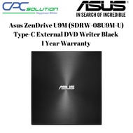 Asus ZenDrive U9M ‏(SDRW-08U9M-U) Type-C External DVD Writer 1 Year Warranty