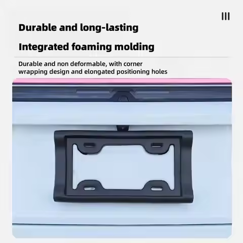 Universal Model Auto Black Front Bumper Guard EVA American License Plate Frame Tag Cover Protector A