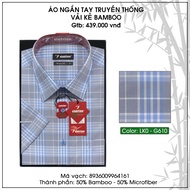 [HN] Áo Sơ Mi Ngắn Tay Dáng Regular Vĩnh Tiến Vải Bamboo G610