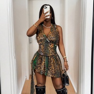 2025 Boho Chic Sexy Party Colorful Leopard Beach Summer Dress New Casual Street Y2K Sweet And Spicy