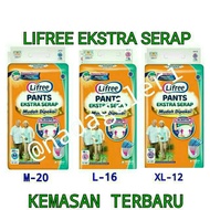 Lifree Extra L16 / M20 / Xl12 Extra Absorbent Adult Pants Diapers L 16 / M 20 / Xl 12