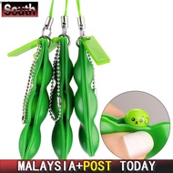 ★Fast Delivery★ Squeeze Edamame to Decompress and Vent Squeeze Edamame Toys Peas Beans Keychain