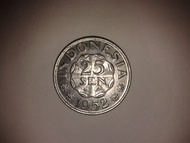 Uang Kuno Koin 25 Sen Tahun 1952 