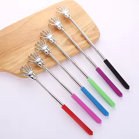 Portable Telescopic Back Scratcher Stainless Steel, Extendable 8.3-22.8" with Comfort Grip Handle Ha
