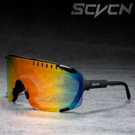SCVCN Cycling Sunglasses Outdoor Sports Bicycle Glasses Men MTB Cycling Glasses Women Road Bike Glasses UV400 Cycling Shades 1 lens
