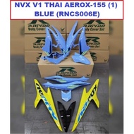 Rapido Cover Set Yamaha NVX V1 Thai Aerox-155 (1) Blue Matt Black Accessories Motor NVX155 V1 NVX 155 aeorx155(1) Silver