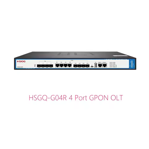 HSGQ-G04R 4 Port GPON OLT With 4* 10GE SFP+ 1* Type C Port 4*1000M RJ45，4*PON Port optical network e