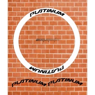 Sticker 20 inch bmx rim cuttingPLATINUM