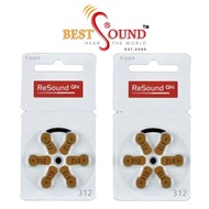 Hearing aid battery GN Resound Size 312. Price For 1 Pack= 6 Cells  ( 100% MADE IN GERMANY )/ 助听器电池 