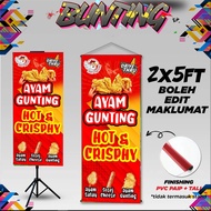 BUNTING AYAM GUNTING BERSAIZ 2X5