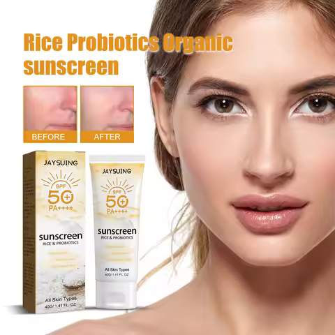 Jaysuing 40g Summer Probiotic Organic Sunscreen Outdoor Isolation Uv Protection Spf 50 Moisturizing 