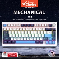 APAYADO K82 Mechanical Keyboard 75% Compact Layout  | Hot-Swappable Blue/Red Switches | RGB Backlit 