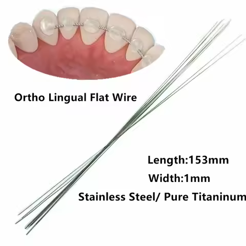 10Pcs Dental Ortho Lingual Retainer Wire Flat Twist Wires Stainless Steel Pure Titaninum For Ortho B