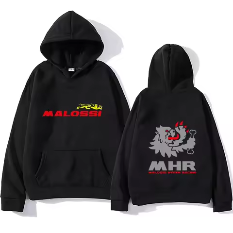 Malossi Theme Printed Hoodie Men's Sweatshirt Unisex Streetwear Hip Hop Style Autumn Winter Fashion 