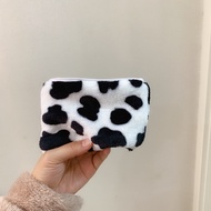 Korean Ins Style Cute Girl Plush Cow Coin Purse Out Mobile Phone Bag Mini Coin Storage Bag